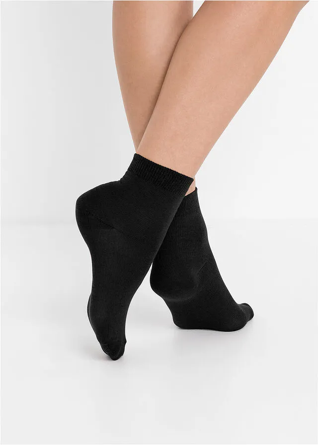 Calcetines cortos (10 pares) de algodón orgánico Negro